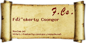 Fáskerty Csongor névjegykártya