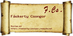 Fáskerty Csongor névjegykártya