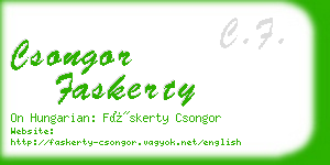 csongor faskerty business card